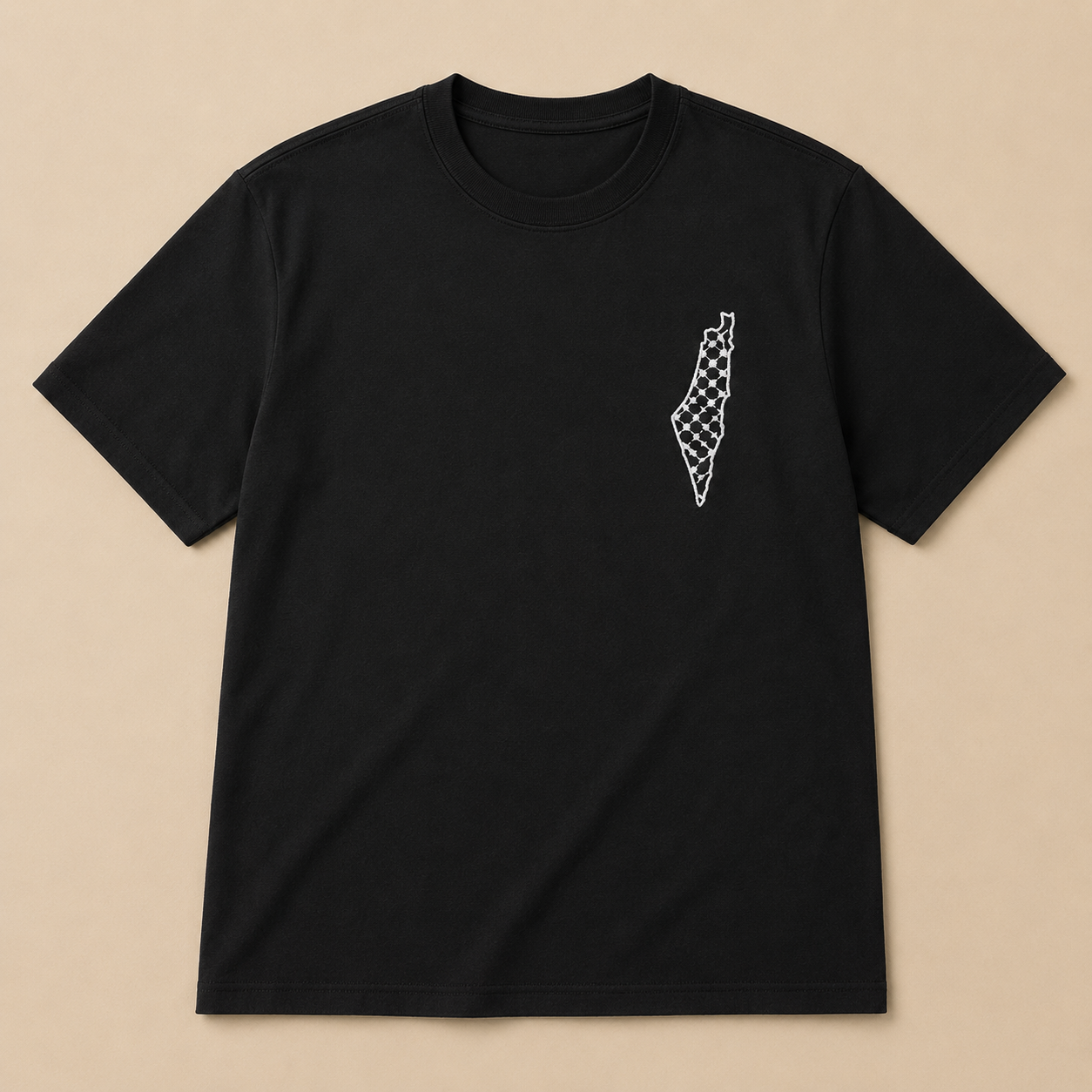 Palestine Kuffiyeh Map T Shirt