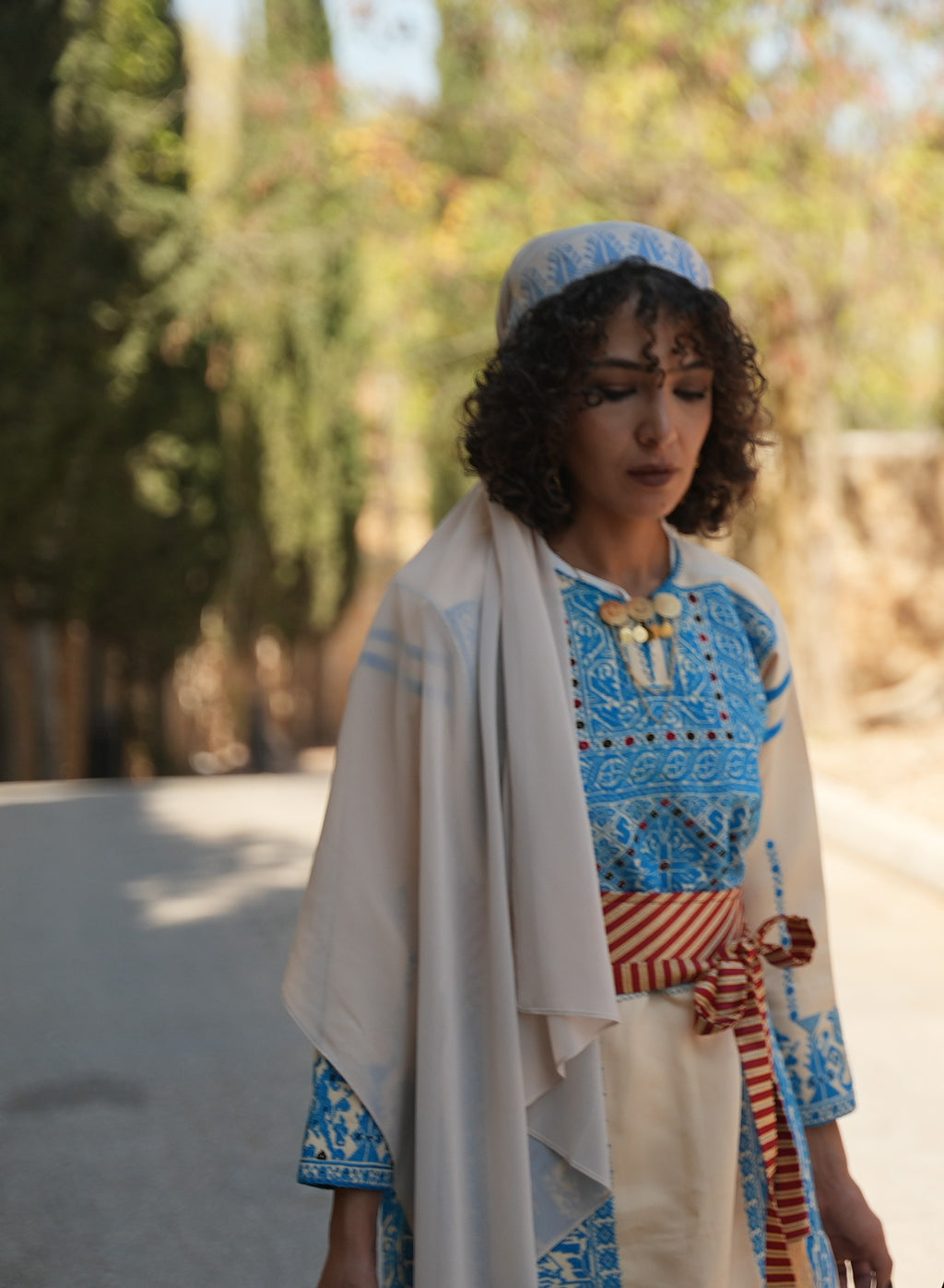 Beige Khirka with 5 Interchangeable Colors