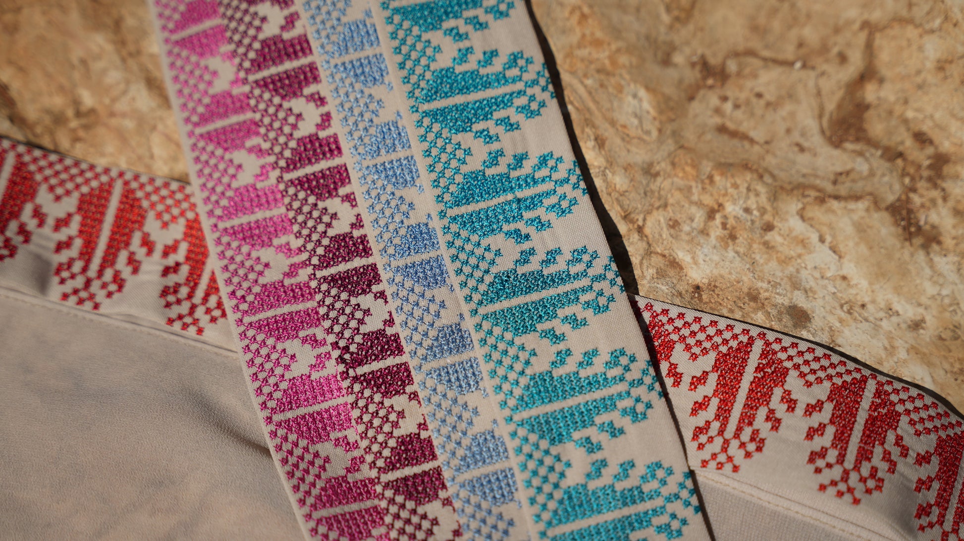 Beige Khirka with 5 Interchangeable Colors